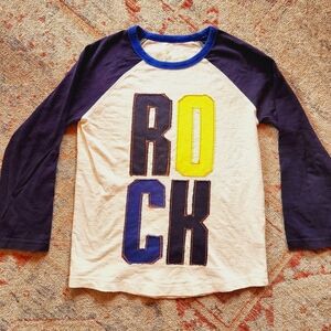 Mini Boden Graphic Embroidered Baseball Tee size 6-7